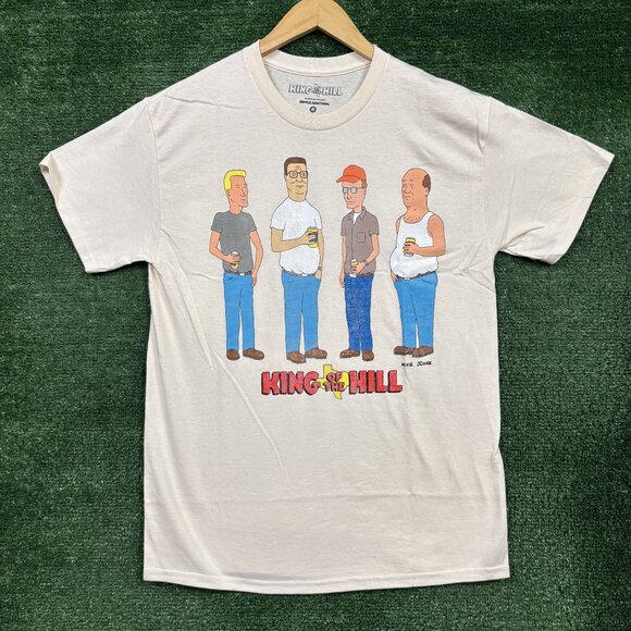 King of the Hill Dual Sided Cartoon Poster T-Shirt Size Medium - Picture 1 of 5